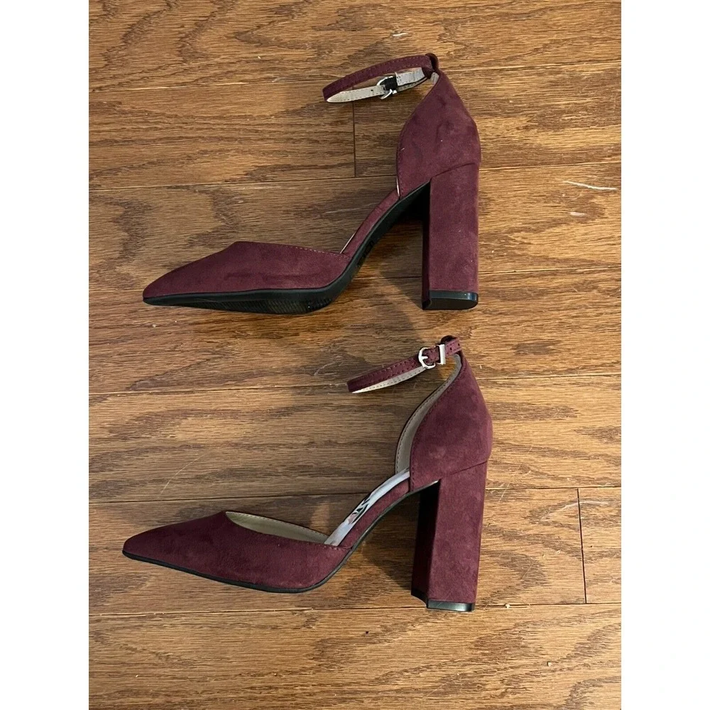 Women's Draper James Suede Dress Shoes Size 6.5 Chunky‎ Heels Very Good Cond!